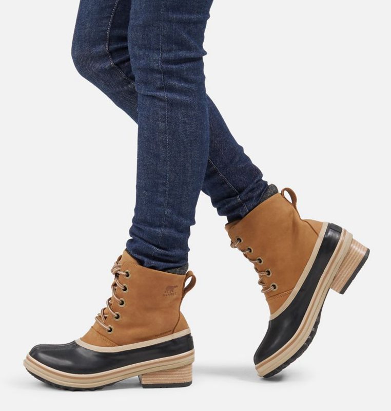 Sorel Dam Gummistövlar Brun/Svarta - Slimpack™ Iii Lace Duck Mid - ZCA-862501